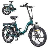 HillMiles MilePort 1 Elektrofahrrad F&uuml;r Erwachsene, 250W Klappbares Elektrofahrrad Mit 36V 13AH Abnehmbarem Akku, Geschwindigkeit 25KM/H und Reichweite 100KM, 20&bdquo; * 3.0&ldquo; Fetter Reifen
