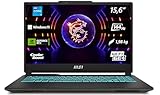 MSI Cyborg 15 Gaming Laptop, 15,6" Full HD 144Hz, Intel Core i5-13420H, NVIDIA GeForce RTX 4050, 16GB DDR5, 512GB SSD, Windows 11 Home, QWERTZ Tastatur, A13VE-863, Schwarz/transparent